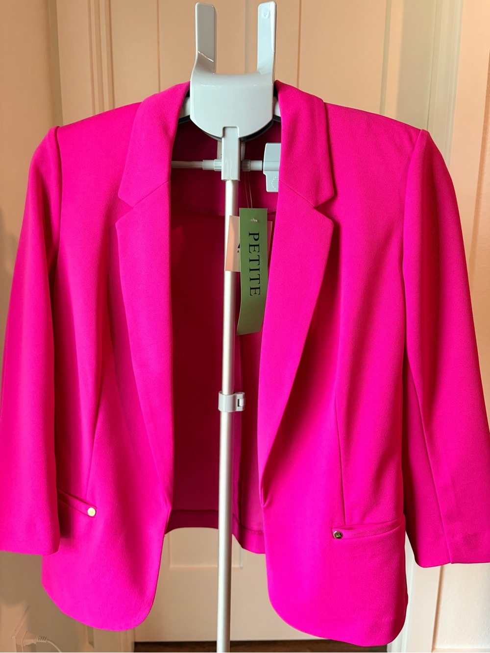 Anne Klein Bright Hot Pink Petite Blazer